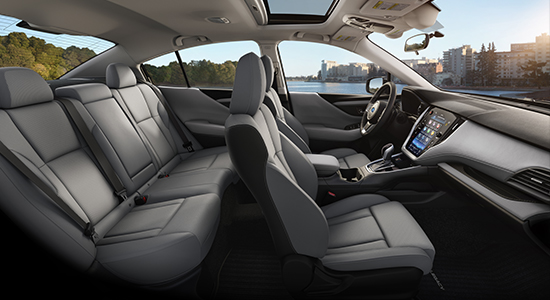 Interior of 2022 Subaru Legacy.